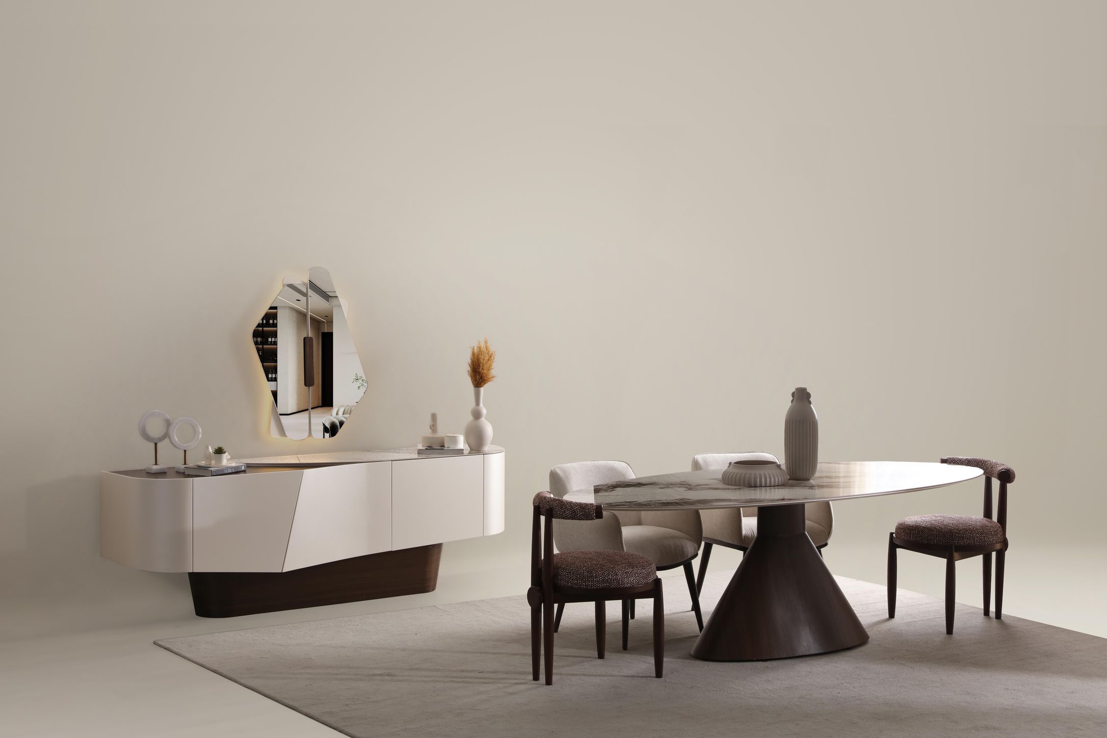 KU-03MARIN Set Dining Marin - Görsel 1